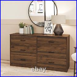 Wood Dresser for Bedroom with 6 Drawers Modern Chests of Drawer Storage Cabinet US