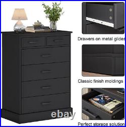 Wood Storage Tower with 6 Drawers Clothes Organizer Storage Cabinet for Bedroom