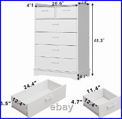 Wooden Chest of Drawers Storage Tall Dressers Organizer for Bedroom living Room