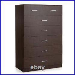 Wooden Chest of Drawers with Anti-toppling Device and Metal Handles