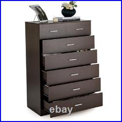 Wooden Chest of Drawers with Anti-toppling Device and Metal Handles