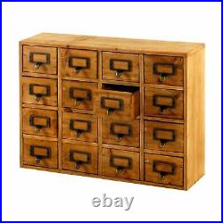 Wooden Storage Cabinet Chest 16 Drawers Handmade Shabby Chic Hand Finished Unit