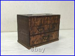 Y1490 TANSU chest of drawers wood tamamoku interior Japanese antique Japan