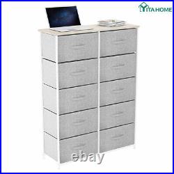 YITAHOME 10 Drawer Chest Dresser Clothes Storage Bedroom Furniture Cabinet Shelf