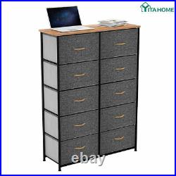 YITAHOME 10-Drawer Chest of Storage Drawer Dresser Organizer Bedroom Furniture