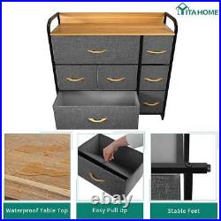 YITAHOME 7-Drawer Chest of Storage Drawer Dresser Shelf Organizer Bedroom Bins