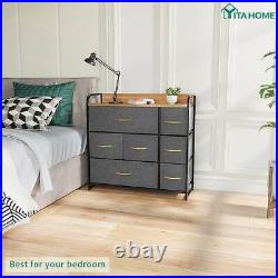 YITAHOME 7-Drawer Chest of Storage Drawer Dresser Shelf Organizer Bedroom Bins