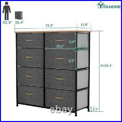 YITAHOME 8 Drawer Dresser Storage Closet Tower Chest Fabric Organizer Unit Shelf