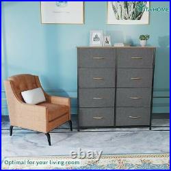 YITAHOME 8 Drawers Dresser Chest Storage Shelf Organizer for Living Room Bedroom
