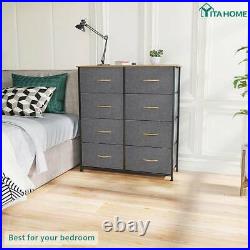 YITAHOME 8 Drawers Dresser Chest Storage Shelf Organizer for Living Room Bedroom