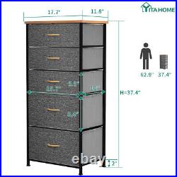 YITAHOME Storage Drawers Dresser Furniture 4/5 Bins Bedroom Chest of Organizer