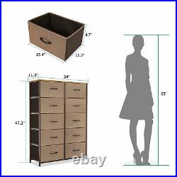 YITAHOME Storage Dresser 10 Drawer Shelf Chest Organizer Bins Furniture Bedroom