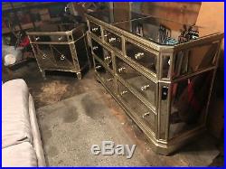 Z Gallerie Borghese (2 PIECES) 7 drawer Chest/Dresser AND Side Chest/Table/Night